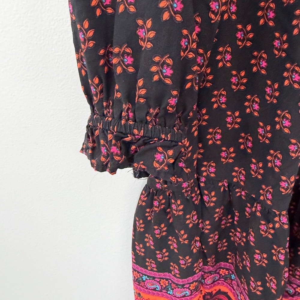 Beach Lunch Lounge Women's Dress Cover-Up Long Sleeve Boho Beachy Floral Size XL - Picture 5 of 13